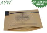 Eco - Friendly Recycle Child Resistant Pouch , Kraft Paper Child Proof Packaging