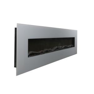 Quality Top Heater White Tempering Glass Wall Mounted Fireplace 3 Dimmer Brightness 47in wholesale