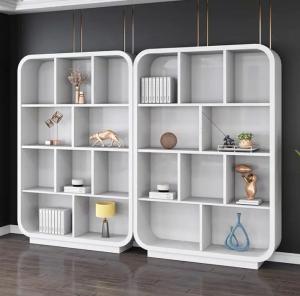 Quality White bookcase File cabinet lacquered luxury office furniture modern design sense display cabinet wholesale