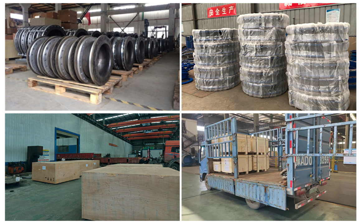 Rubber Compensator DN125 PN16 EPDM T90C Construction Length 130mm Flanged End Face Fully Sealed