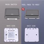 1 2 3 Gang Wifi Smart Wall Touch Switch Glass Panel Light 2.4GHz