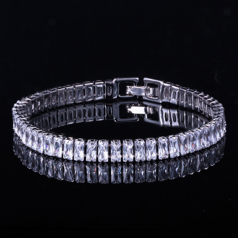 Beautiful Marquise Cut White Cubic Zircon Stone Bracelet Women Bracelet Party CZ Tennis Bracelet for Brides Jewelry