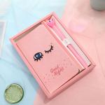 Business Office Gift Cartoon Creative End Stationery Set with Imitation Leather