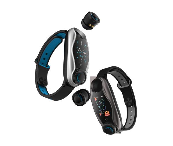 Magnetic Silicone Strap Smart Watch 0.96inch TFT Bracelet Wireless Bluetooth