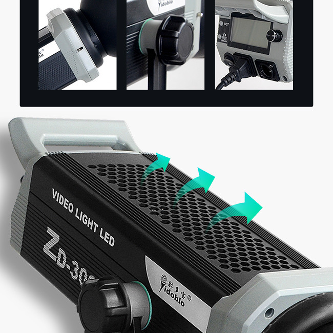 300W Aluminium alloy 10 effects 2700K-7500K professional equipment RGB LED Studio lights