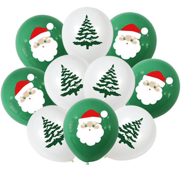 10pcs Santa Claus Xmas Tree Latex Balloon Confetti Air Ballons Merry Christmas
