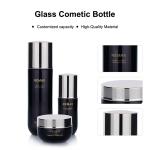 Luxury Black Plastic Skincare Packaging Set 50ml 120ml 50g For Face Care