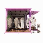 Hotel Promotion 10ft Pop-up Container Clothing Store with Steel Frame and
