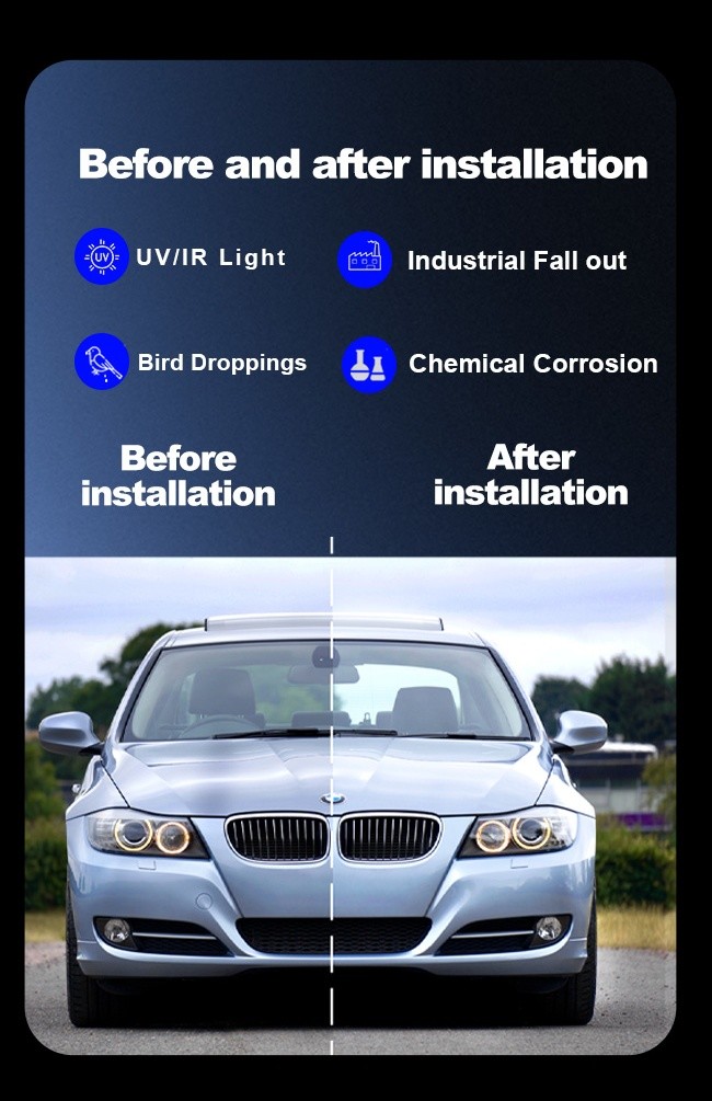 8.5 Mil Clear TPU Self Healing Anti-Dirty Self-Adhesive Car Paint Protection Film