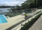 Frameless Balcony Interior Stair Railings Stainless Steel Glass Spigot Floor