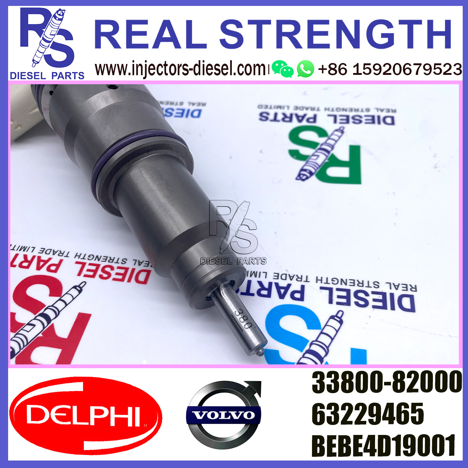 DELPHI injector BEBE4D19001 Diesel pump Injector V-O-L-V E3.18 33800-82000 63229465 for HYUNDAI 12L HIGH POWER