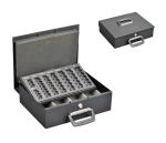 OEM Service Metal Cash Box Euro Coin Collection With Removable Coin Tray