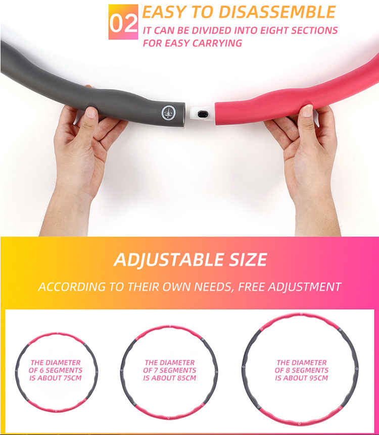 OEM Diameter 92cm Weighted Fitness Hoop For Home