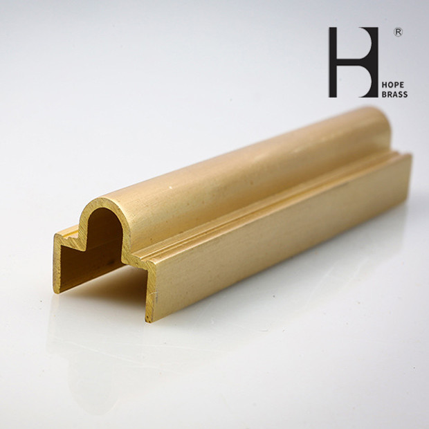 Lead Copper Alloy Profiles Brass Extrusion Profile Sections Customized Size Solt Shape ODM China Manufacturer CuZn39Pb2