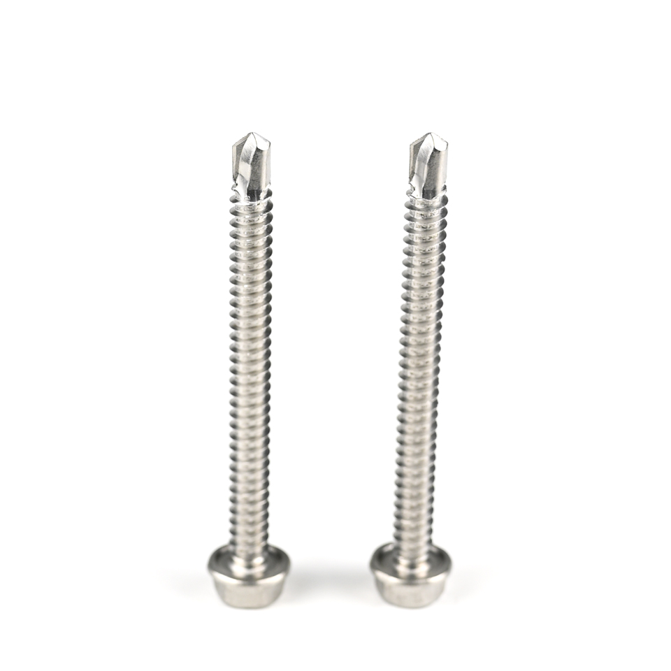 Firm Zinc Steel Hex Washer Head Phillips 70mm Metric Self Drilling Screw For Window