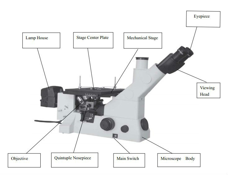 Portable Metallurgical Stereo Zoom Microscope LWD Optional DIC WF10X / 22