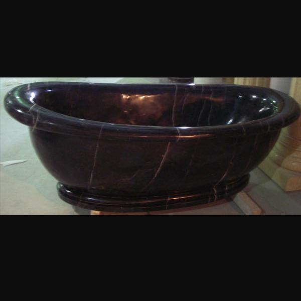 Hotel Deocration Black marble bathtub with polishing for bathroom,china