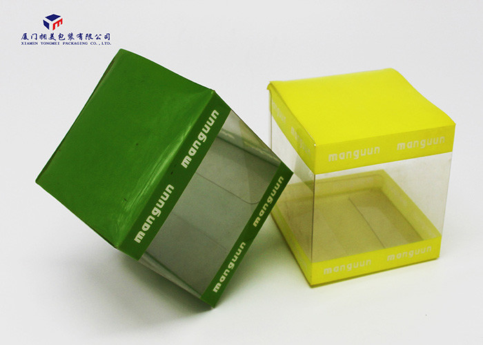UV Printing PET Plastic Box Pinted Colors On Upper And Lower Part Size 8X8X8cm