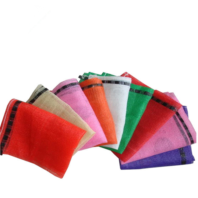 Drawstring Sealing Reusable PP Leno Mesh Produce Onion Sacks Netted Bags For Vegetables