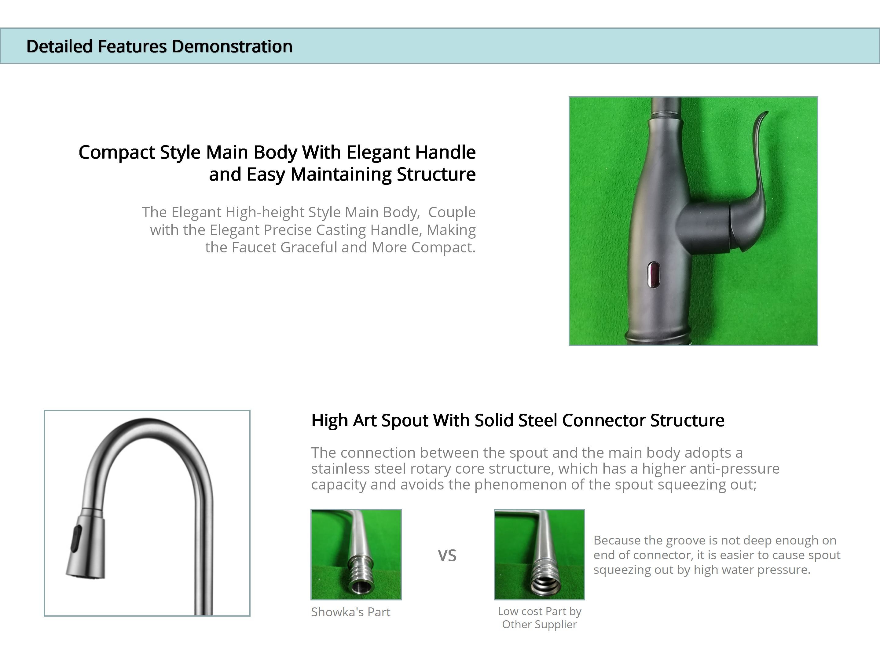 Touch Sensor Single Hole Single Handle Kitchen Faucet SUS304 Kitchen Sink Water Mixer