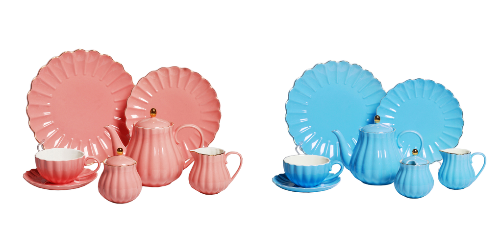 Ceramic English Style Pumpkin Tea Cup And Saucer British Coffee Cup Set