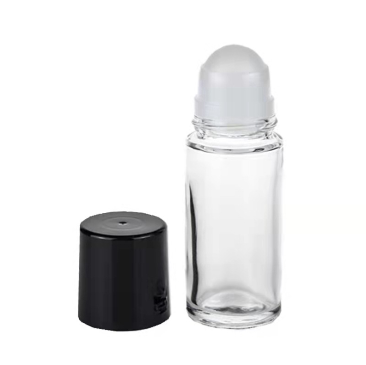 40ml 1.7oz Empty Roll On Bottle Clear Plastic Body Form Perfume Bottle