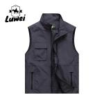 Casual Stand Collar Sleeveless Blank Wear Outdoor Utility Hunting Knitted Plus