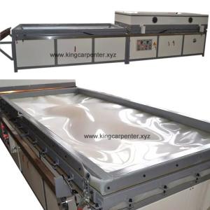 Quality Double Worktable Semi-automatic Vacuum Membrane Press Door skin machine wholesale
