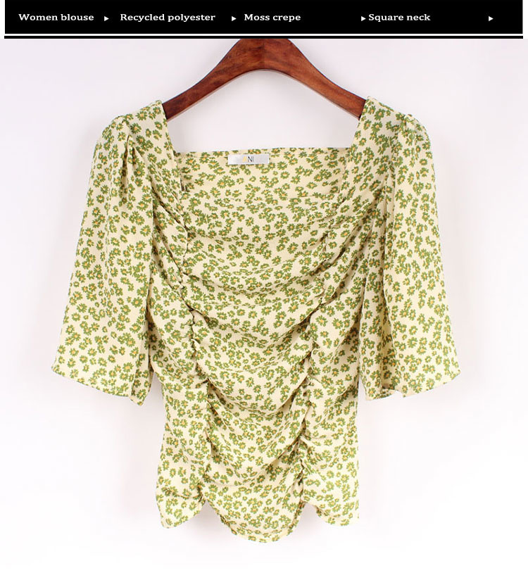 50 polyester Size 36 Short Sleeves Women blouse