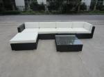 Commercial Building Sectional Sofa , Rattan Wicker Corner Sofa
