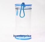 RoHS 0.25mm Zippered Gift Bags Transparent Clear PVC Waterproof Cosmetic TUV