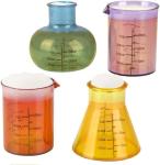 Chemistry Glass Set, 4 Plastic Laboratory Glasses, Funny Scientific Gifts, Cool