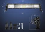 22 Inch Spot Flood Combo LED Light Bar Adjustable Mounts 2 Years Warranty