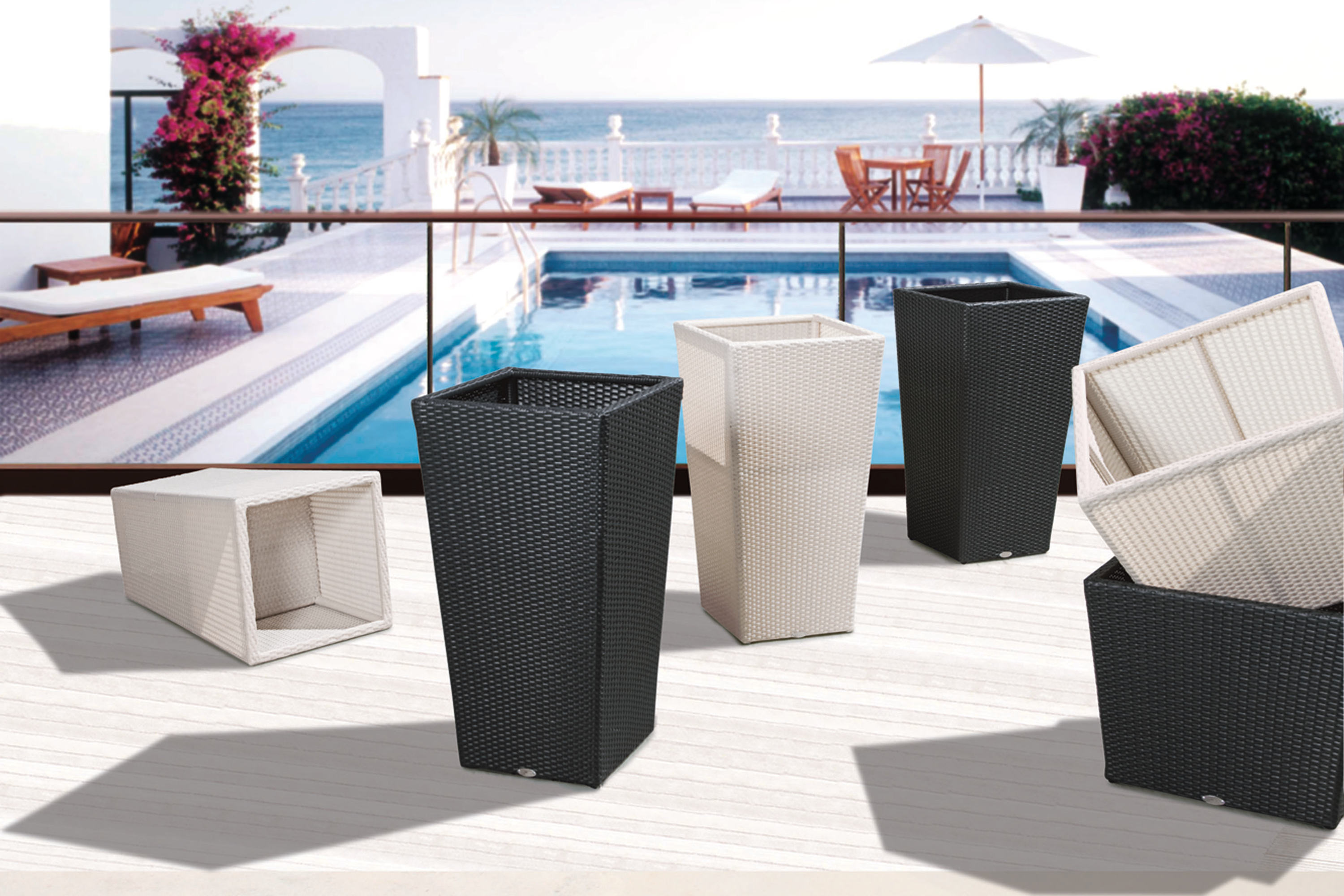 Rattan Boxes Wicker Planter amp Customized Shape Accepted amp Country Design Style amp Long Outdoor Flower Pot Planter