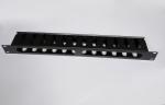 Metal Fiber Optica Cable Management Patch Panel 1U 19 Inch Rack Mount 12 Port