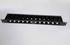 Quality Metal Fiber Optica Cable Management Patch Panel 1U 19 Inch Rack Mount 12 Port wholesale