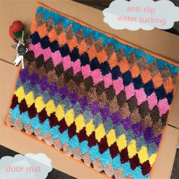 Hot sales colorful stripe microfiber doormat, Kitchen mat, bath mat