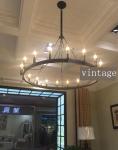 Wrought iron Chandelier art retro industrial Black LOFT restaurant bar clothing