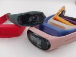 Rectangle Pink Silicone Wearable Step Tracker Simple Wrist Pedometer