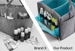 Picnic Equipment Felt Polyester Diaper Caddy Tote Bag