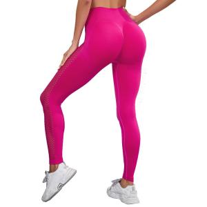 Quality Hollow-out yoga pants high-waisted slim yoga pants hip-lifting stretch sports pants fitness peach hips quick dry wholesale