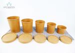 Brown Takeaway Food Containers Eco Friendly With Vented Lids Leak Proof