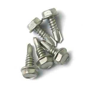 Quality 1500 Hrs' Salt Spray Test SS 410 Hex Self Drilling Screws Into Steel Environmental Protection Coating wholesale