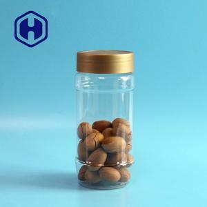 Quality 1000ml PET Jar Bottle Gold Screw Top Round Snacks Coffee Beans Transparent wholesale