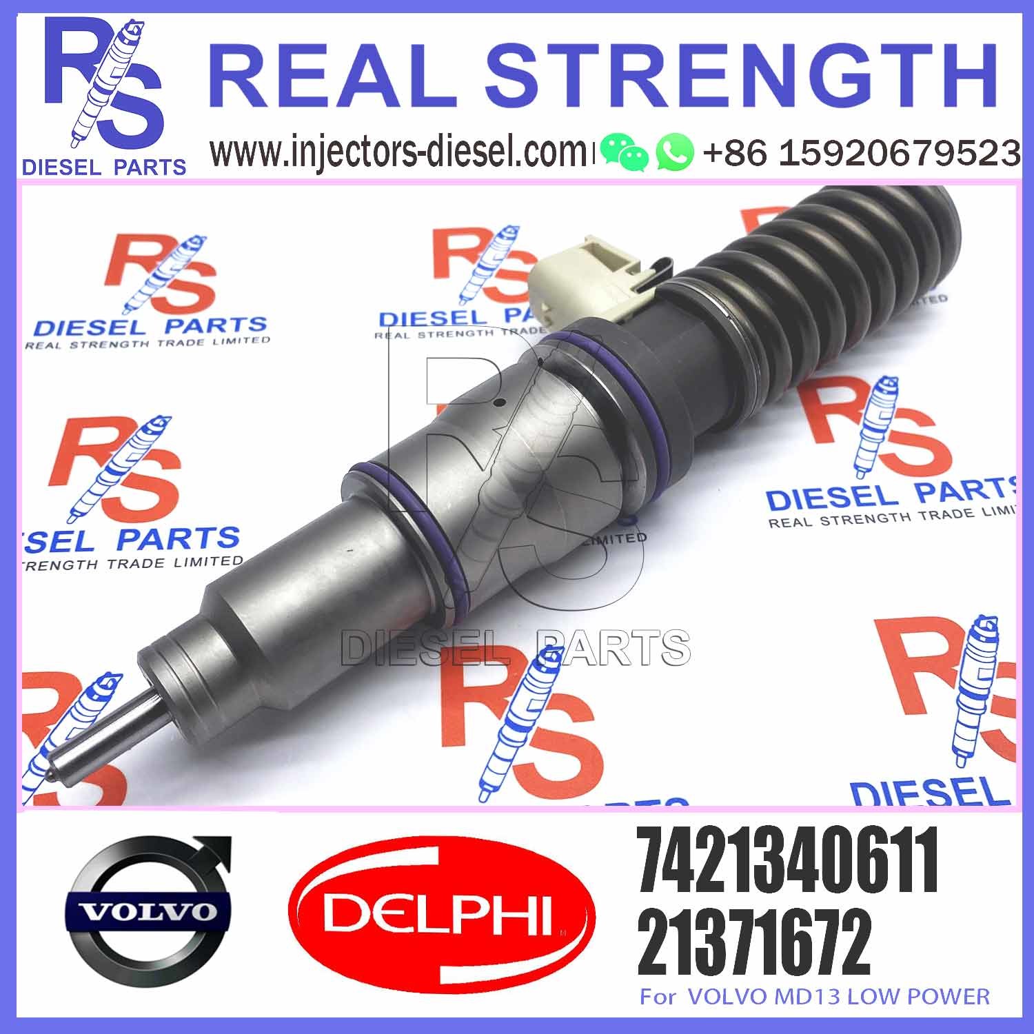 Diesel Fuel Injector 21371672 7421340611 9021371672 3801618 21340611 85003263 BEBE4D24001 For V-O-L-V MD13 LOW POWER