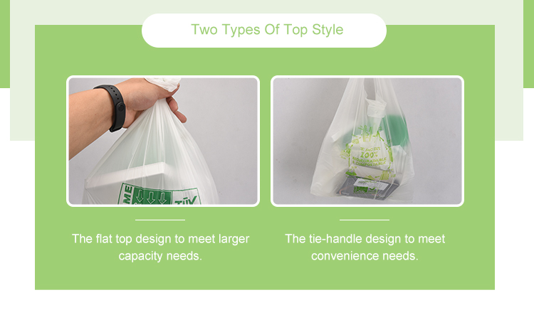 Custom Compost Poly Bag for Household Products Biodegradable Rubbish and Garbage Bags