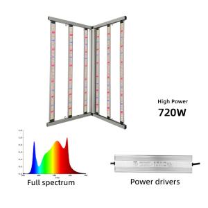 Quality Solar Powered Greenhouse Grow Lights 720w LED Grow Light Full Spectrum Plant Growth LED Light Modular Design wholesale