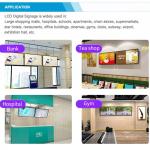 Wall Mount Touch Screen Advertising Display Interactive LCD Battery For Showcase
