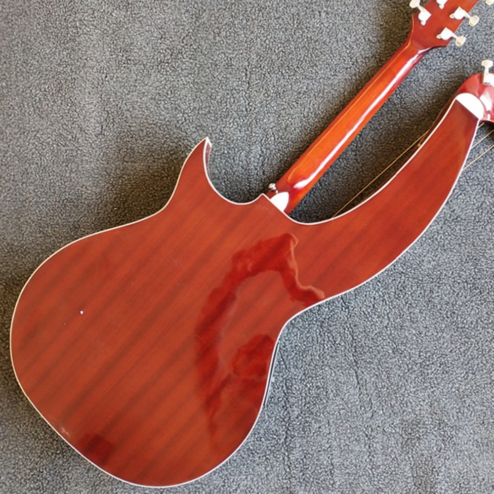 High quality doulbe neck harp guitar,solid spruce top,wilkinson tuners,Double Head