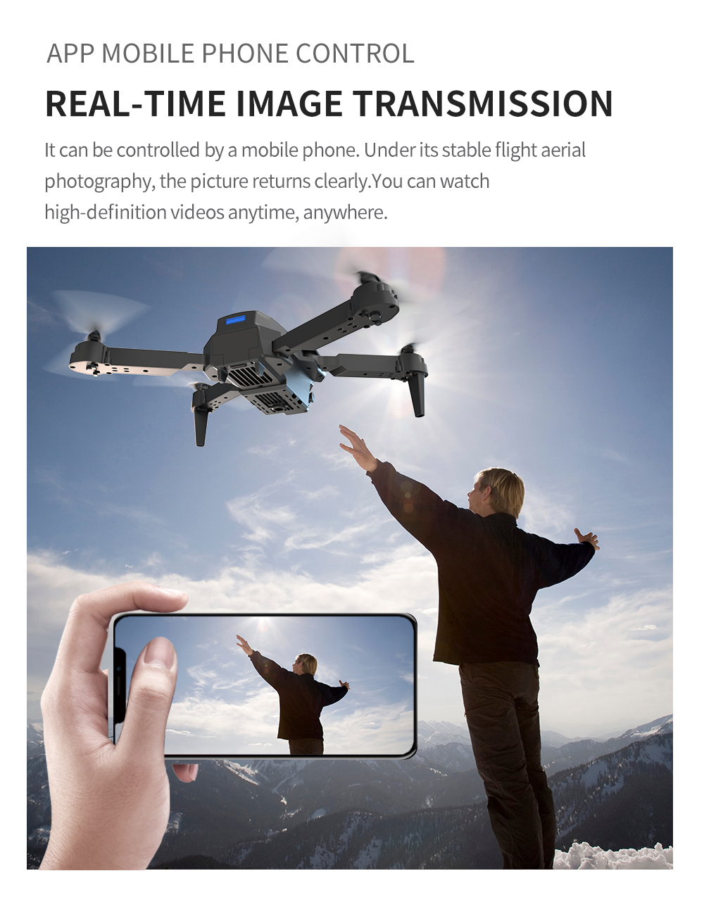 Professional Portable Drone E88 Pro with Dual Camera 4k 8k Wifi Fpv Quadcopter 3.7V 1800mAH Lithium Battery Capacity